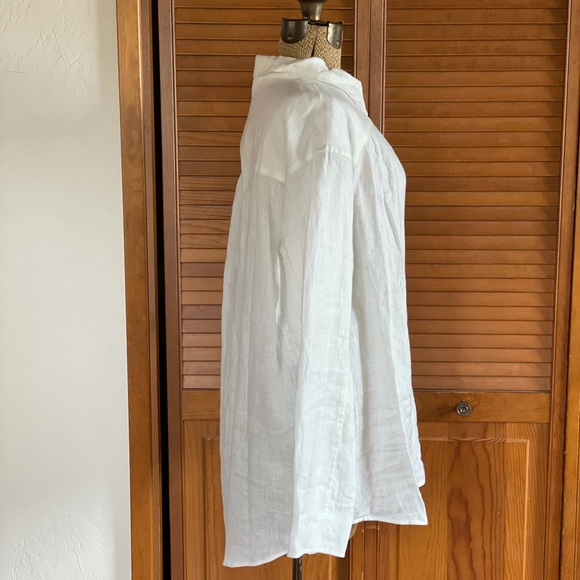 Spell | White Basic Linen Blouse | L - Picture 7 of 16